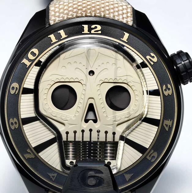 HYT 151-DL-48-NF-BB SKULL 51 MM Replica watch